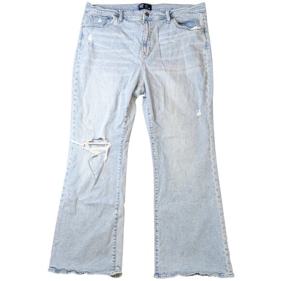 GAP Light Wash Plus Size 70's Flare Jeans | Women's 20 - Picture 1 of 7